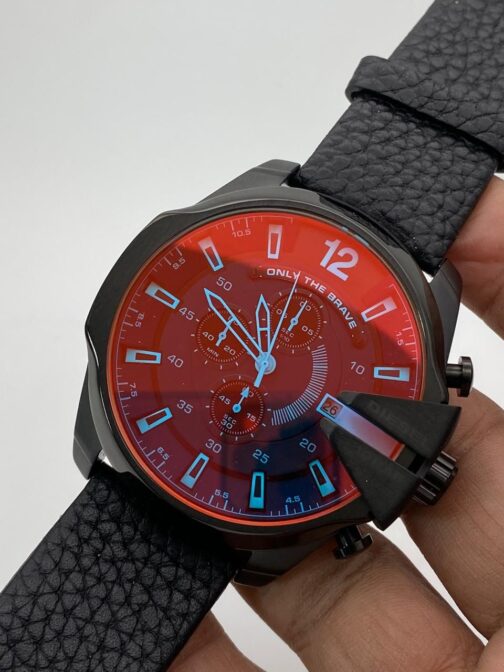 Diesel 10 Bar Black Leather Watch for Men 11