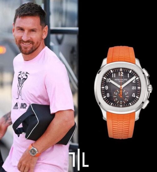 Patek Philippe Aquanaut Stainless Steel Orange Rubber Strap Automatic Watch