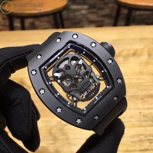 Richard Mille Skull Rubber Swiss ETA Automatic Watch 4