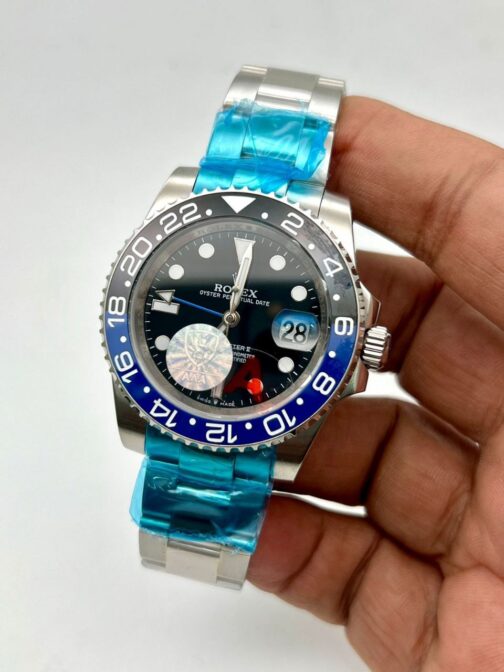 Rolex GMT Master ii BATMAN Oyster Bracelet Swiss ETA 7750 Valjoux Movement Watch 156