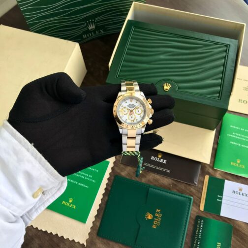 Rolex Daytona Cosmograph Dual Tone Pure Swiss ETA Automatic Watch 122