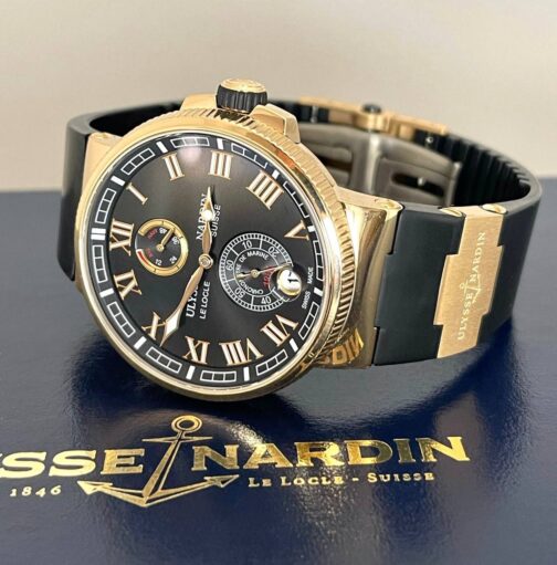 Ulysse Nardin Maxi Marine Chronometer Black Rubber Strap Swiss Automatic Watch 2 - Image 3