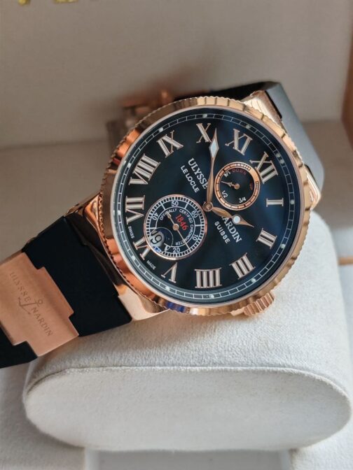 Ulysse Nardin Maxi Marine Chronometer Black Rubber Strap Swiss Automatic Watch 2 - Image 2
